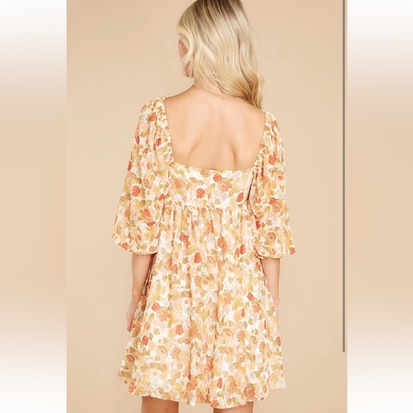 Floral babydoll mini dress - Picture 3 of 6